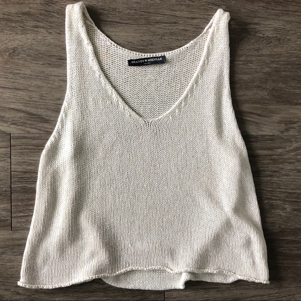 Brandy Melville Beige Knit Top
